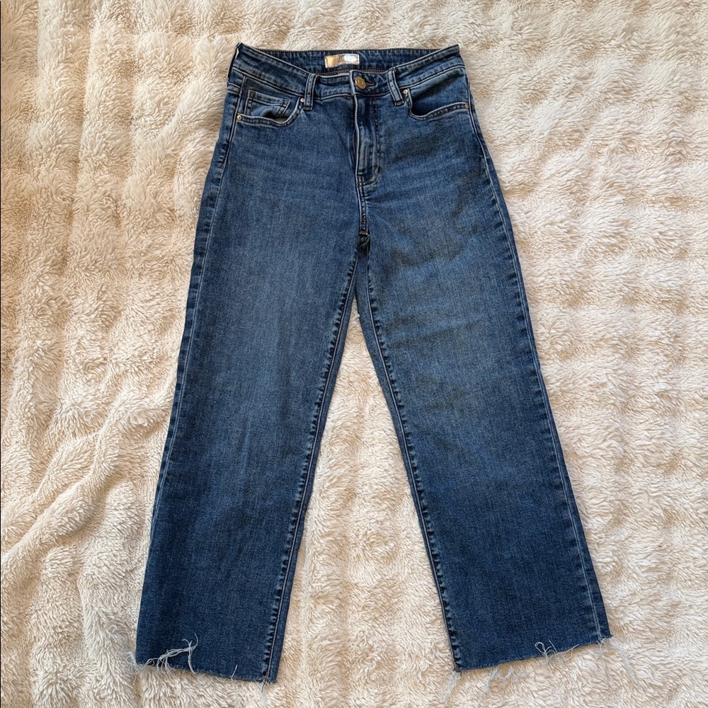 KUT from the Kloth Charlotte High Rise Culottes With Raw Hem